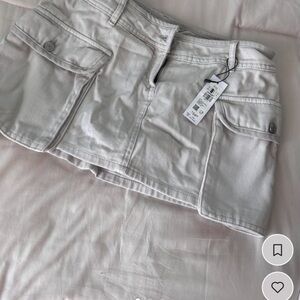 Zara Women's Cream Denim Skort